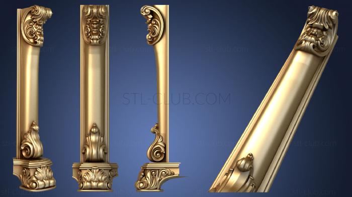 3D model Massive leg with top and bottom decoration (STL)